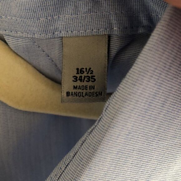 Reaction Kenneth Cole Long Sleeve Button Down Shirt Size 16.5 GUC Blue - Picture 4 of 8